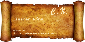 Czeiner Nóna névjegykártya